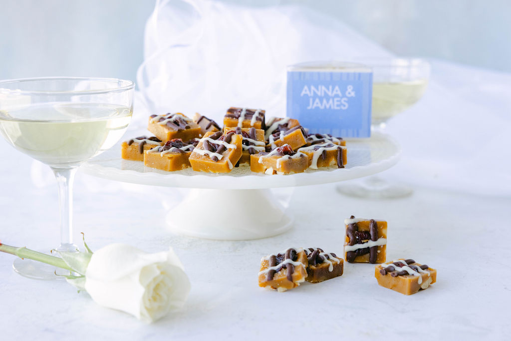 custom triangle treat box hotel turndown guest gifts