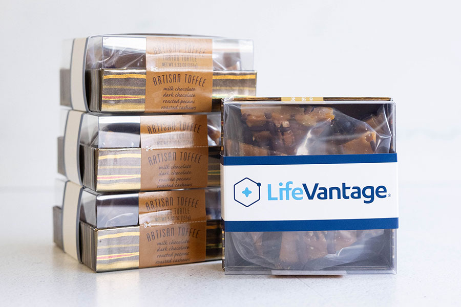 custom corporate branded toffee packages